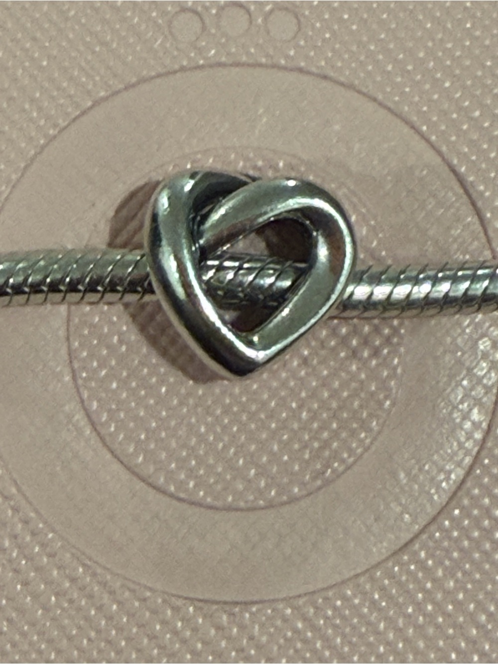 Authentic Pandora heart knotted heart charm